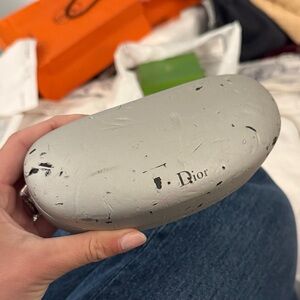 Dior Metallic Silver Eyewear Case